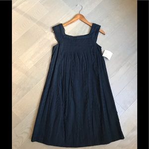 Black Cotton Eyelet Babydoll Dress